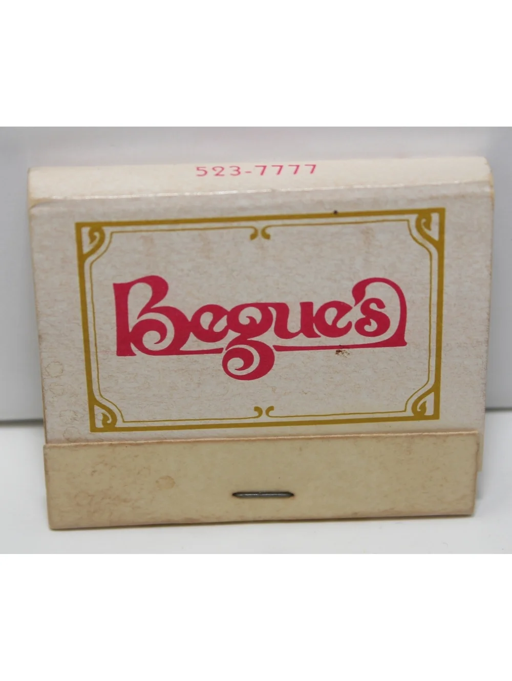 Vintage Matchbook Begue's Restaurant & Bar New Orleans The Royal Sonesta Hotel